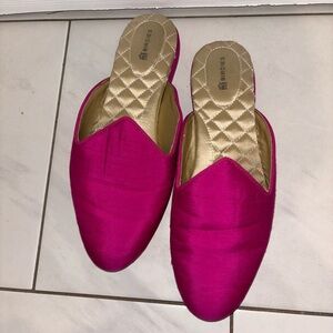 Birdies Fuchsia The Raven Satin Mules